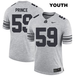 Youth NCAA Ohio State Buckeyes Isaiah Prince #59 College Stitched Authentic Nike Gray Football Jersey ZV20X05QD